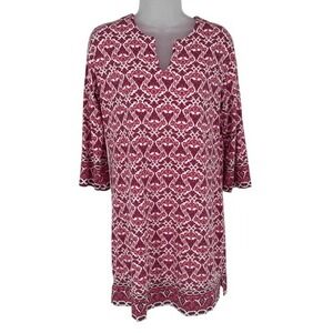 Coolibar UPF 50+ Raspberry Geometric Sun‎ Protection Dress Size M Tunic Casual